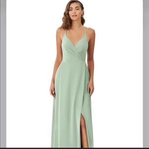 Azazie Davis Dress Dusty Sage